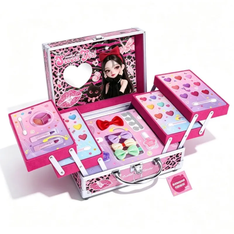 Fashion Girl Makeup Set 3-Layer Aluminum Case - Main View