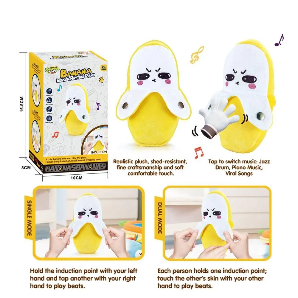 Wholesale Banana Sensor Rhythm Piano Toy - Main View with Packaging