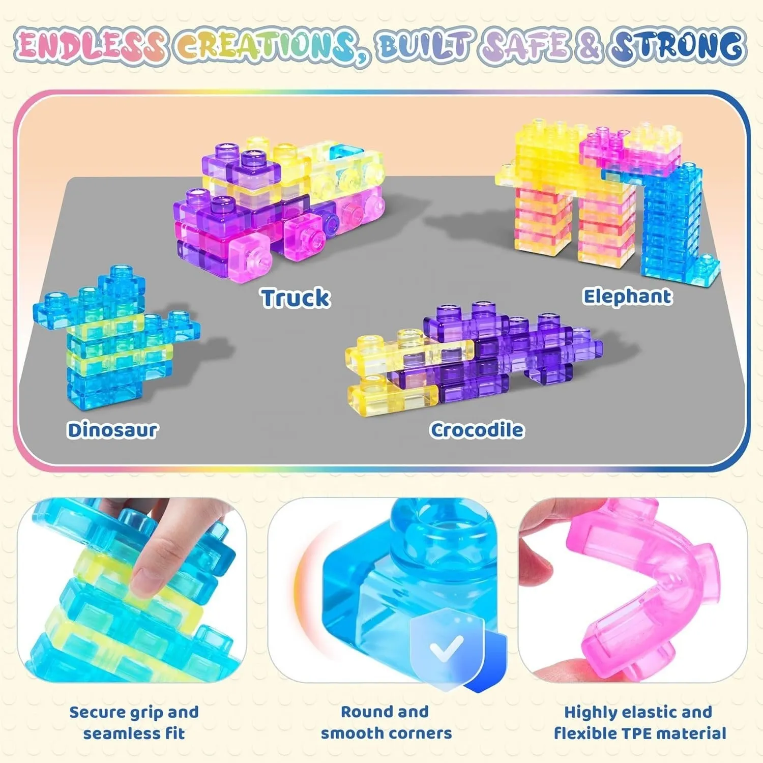 Endless Creations - Truck Elephant Dinosaur Crocodile Models