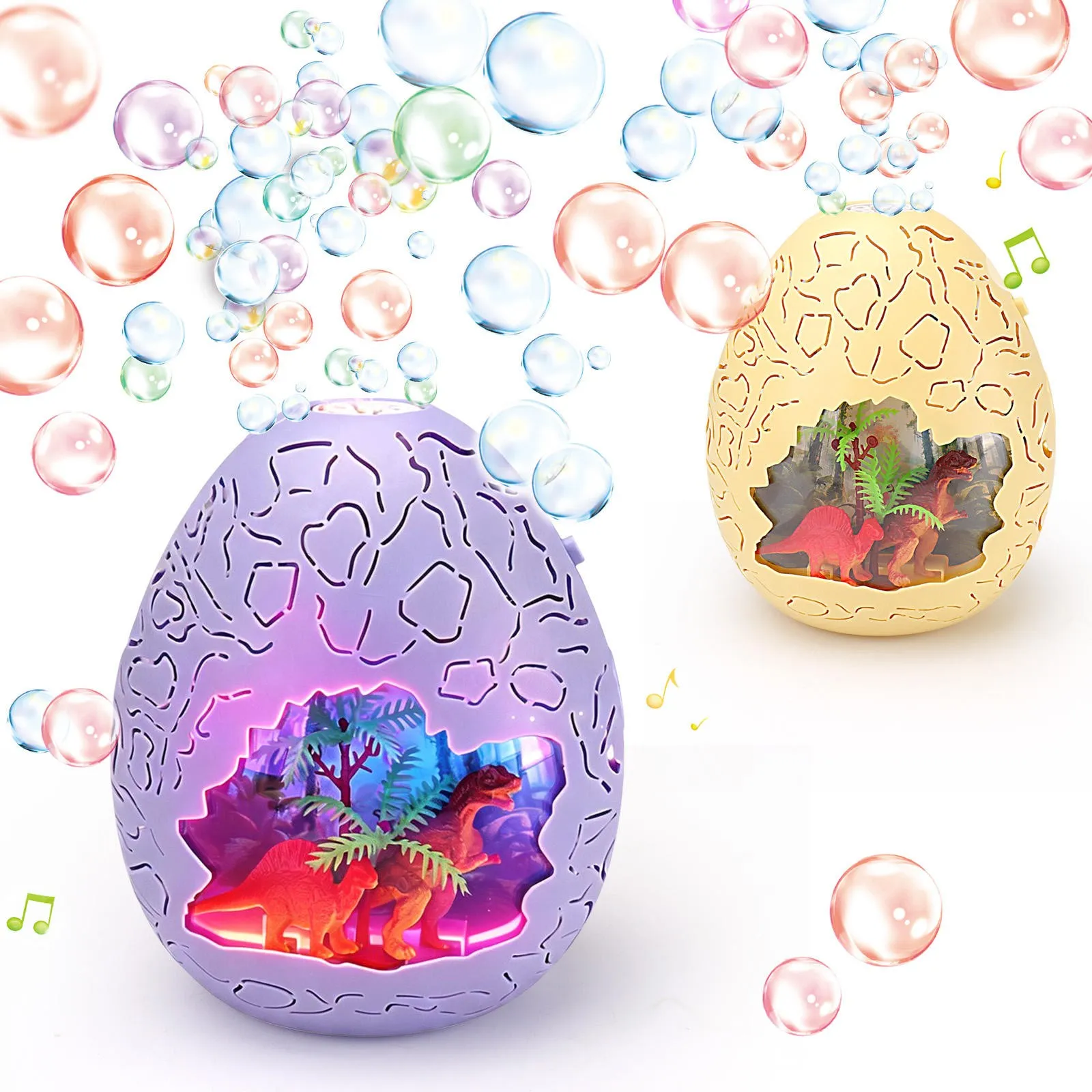 Bubble Machine with Cool LED Glow and Music Notes
