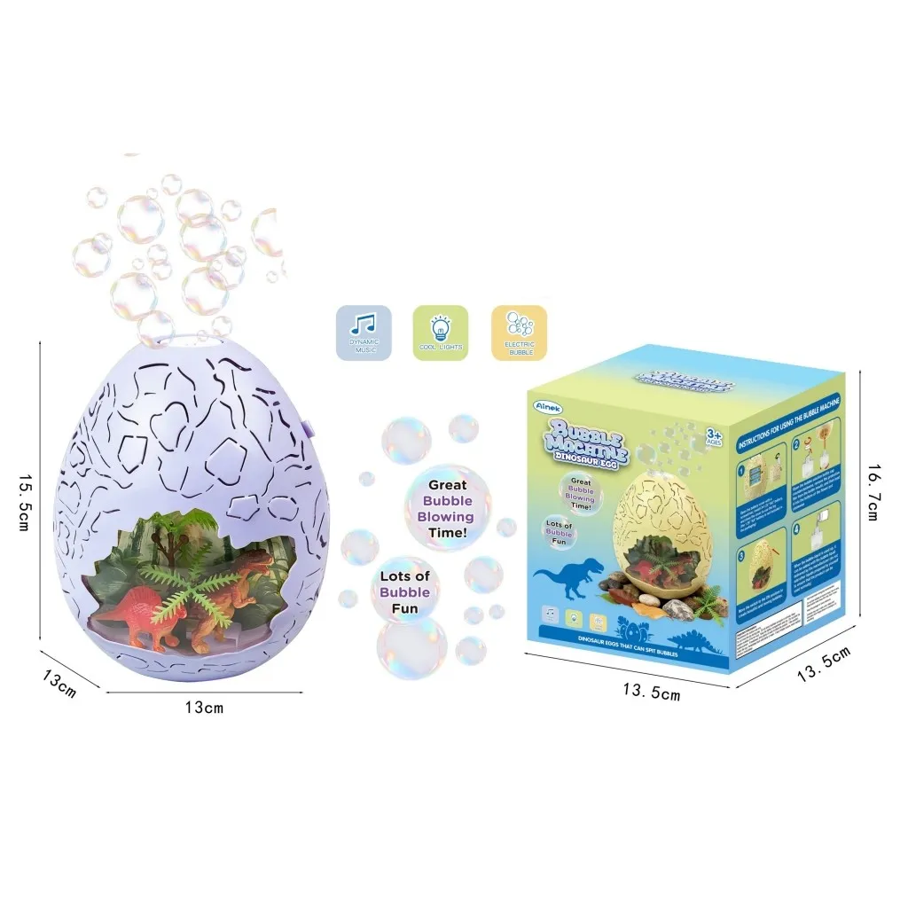 Dinosaur Egg Bubble Machine - Purple Colorway