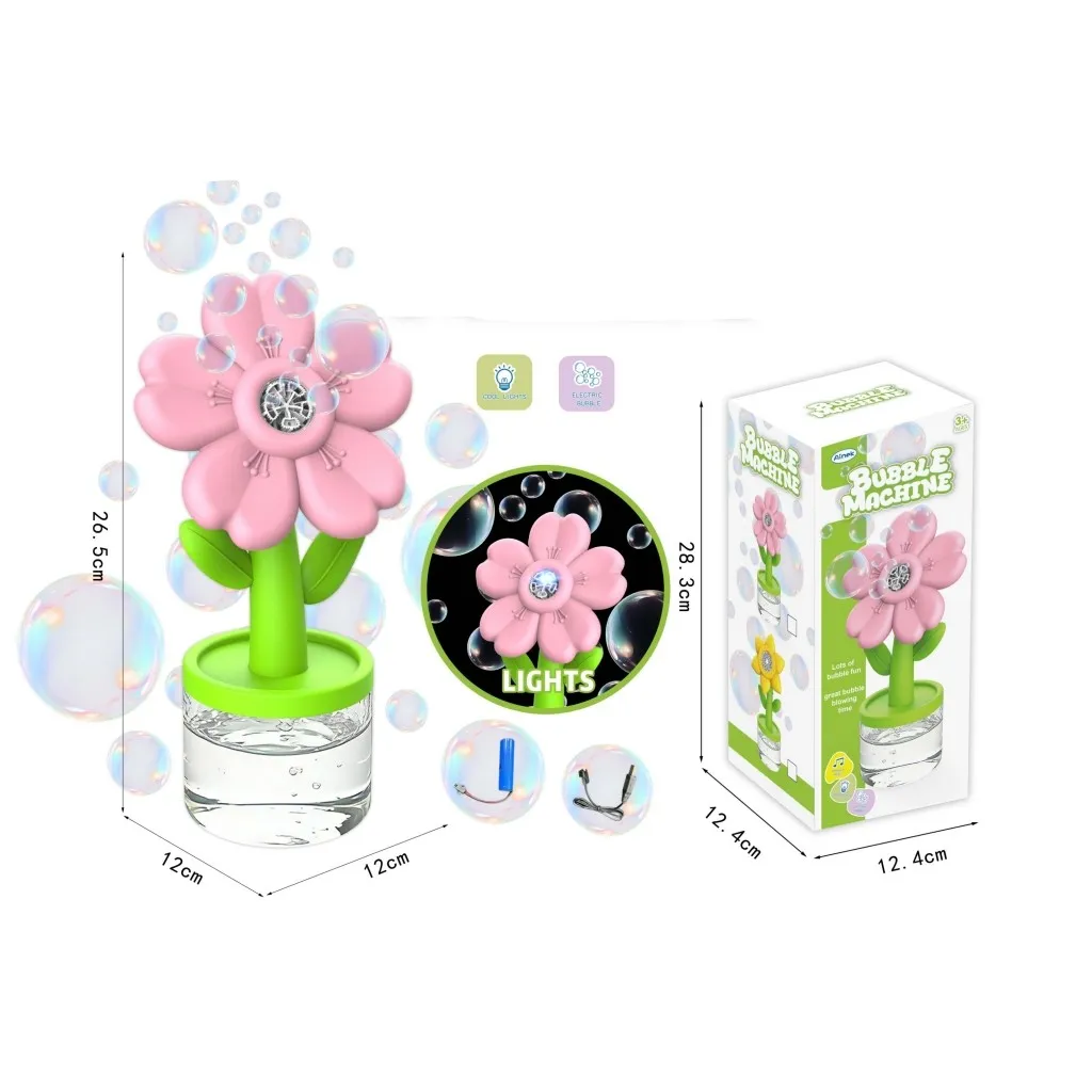 Sunflower Bubble Machine - Pink Colorway with Packaging