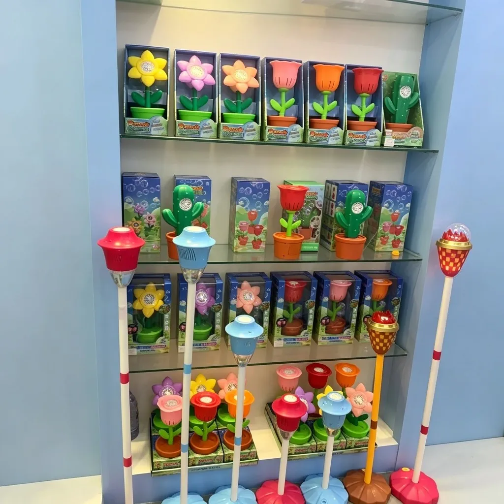 Flower Bubble Machine Retail Display - Multiple Colorways